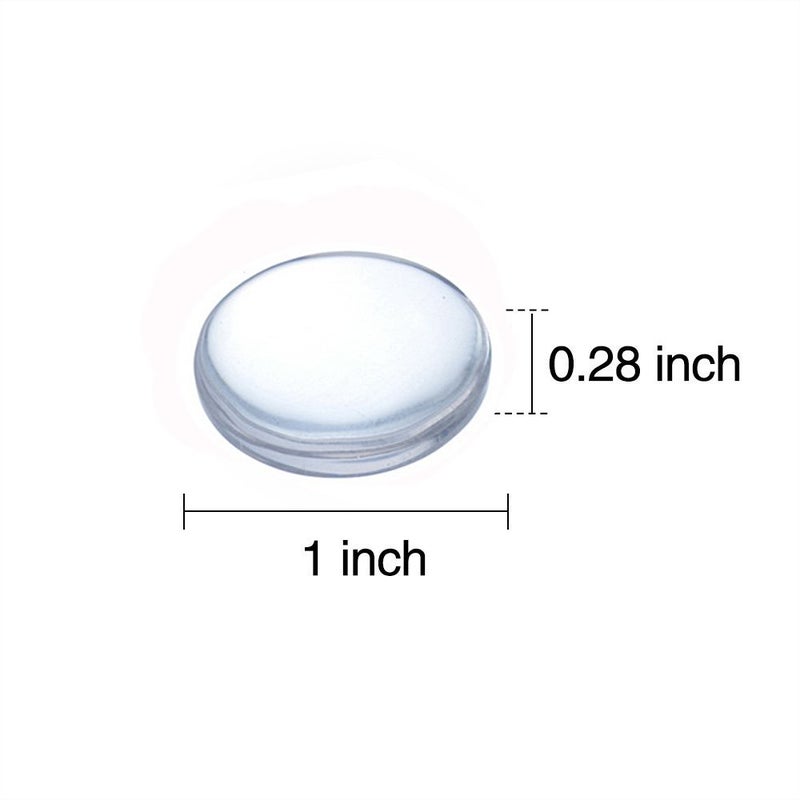 TKMOS 60 Pieces Transparent Glass Dome Imitation Gemstone Clear Round Dome Tiles Christmas Decor, Non-calibrated Round 1 inch/25mm for Photo Pendant Craft Jewelry Making - Image 2